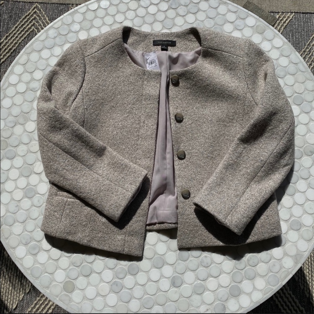 Ann Taylor Metallic Tweed Blazer Size 6 NO TAG